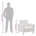 vidaXL Fauteuil Blanc 75x70x75 cm Similicuir