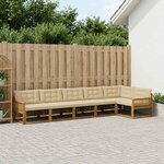 vidaXL Ensemble de canapés d'extérieur 6 pc Naturel et Beige