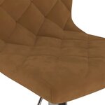 Vidaxl chaises pivotantes à manger lot de 4 marron velours