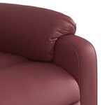 vidaXL Fauteuil inclinable Rouge bordeaux Similicuir