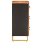 vidaXL Armoire latérale marron et noir 60x33 5x75 cm bois de manguier