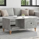 vidaXL Table basse Gris béton 90 x 50 x 40 cm Bois d'ingénierie