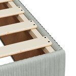 vidaXL Sommier à lattes de lit et matelas Gris clair 160x200cm Velours