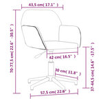 vidaXL Chaises pivotantes à manger lot de 2 jaune moutarde tissu