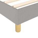 vidaXL Sommier à lattes de lit avec matelas Gris clair 200x200cm Tissu