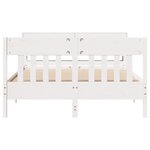 vidaXL Cadre de lit sans matelas blanc 140x190 cm bois de pin massif