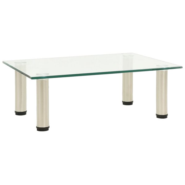 vidaXL Meuble TV Transparent 40x35x17 cm Verre trempé