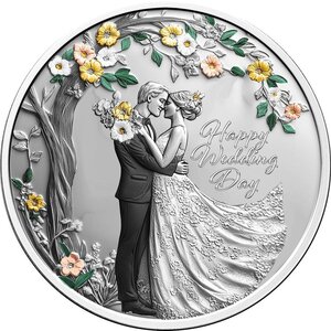 Pièce de monnaie en Argent 1 Dollar g 17.50 Millésime 2026 WEDDING COIN (PRÉCOMMANDE)