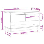 vidaXL Meuble TV 74x34x40 cm Bois de pin massif