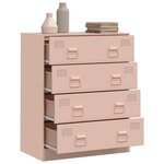 vidaXL Buffet rose 67x39x83 cm acier