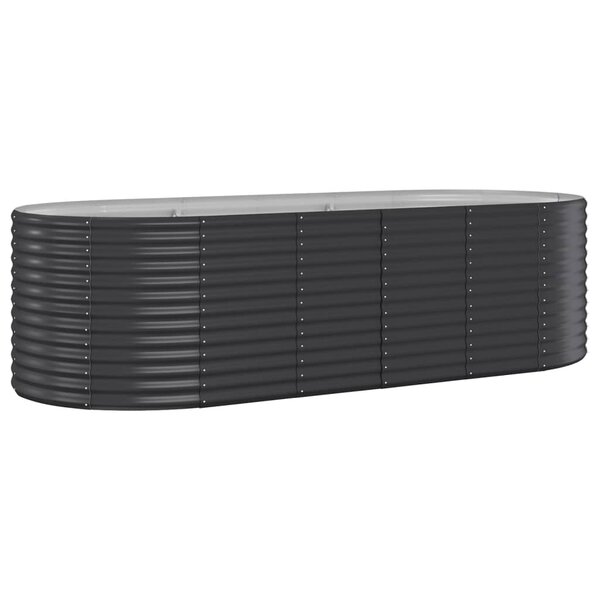 vidaXL Lit surélevé de jardin Acier enduit de poudre Anthracite