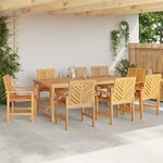 vidaXL Ensemble de salle à manger de jardin 7 pièces en bois massif d'acacia