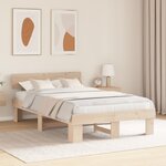vidaXL Cadre de lit Marron 120 x 190 cm Bois massif en pin