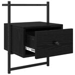 vidaXL Cabinet de chevet avec tiroir 2 Pièces Chêne noir 35 x 30 x 51 cm