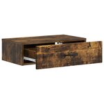 vidaXL Table d'appoint murale Chêne fumé 59 x 34 5 x 17 cm