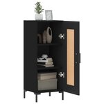 vidaXL Buffet Noir 34 5x34x90 cm Bois d'ingénierie