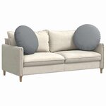 vidaXL Coussins de siège 2 Pièces Gris clair Ø80 x 29 cm tissu