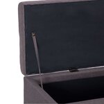 vidaXL Banc avec compartiment de rangement 116 cm Taupe Polyester