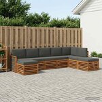 vidaXL Ensemble de canapé d'angle 6 Pièces Naturel et Anthracite