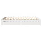 vidaXL Cadre de lit avec tiroirs sans matelas blanc 160x200 cm