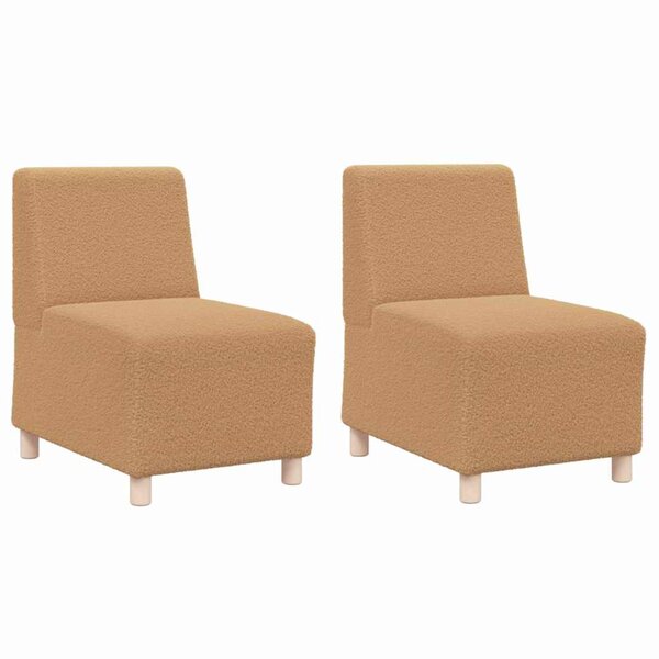 vidaXL Unité de Sofa Modulaire Sans Accoudoirs 2 Pièces Beige