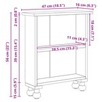 vidaXL Étagères Marron 47 x 16 x 55 cm Bois de Mahogany Massif