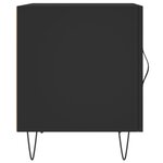 vidaXL Tables de chevet 2 Pièces noir 40x40x50 cm bois d’ingénierie