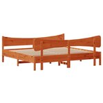 vidaXL Cadre de lit sans matelas cire marron 180x200cm bois pin massif