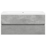 vidaXL Ensemble de meubles de salle de bain 2 Pièces gris béton