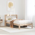 vidaXL Cadre de lit avec tête de lit sans matelas 100x200 cm