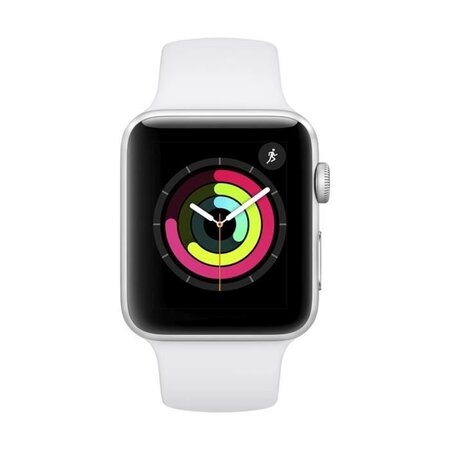 Montre connectée Apple watch 42MM Alu Argent / Blanc Series 3