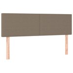 vidaXL Sommier à lattes de lit avec matelas LED Taupe 140x190 cm Tissu