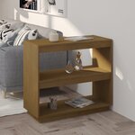 vidaXL Bibliothèque Marron miel 80x35x71 cm Bois de pin massif