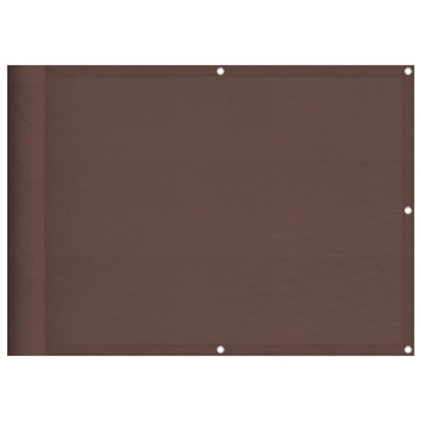 vidaXL Écran de balcon marron 75x1000 cm 100  polyester oxford