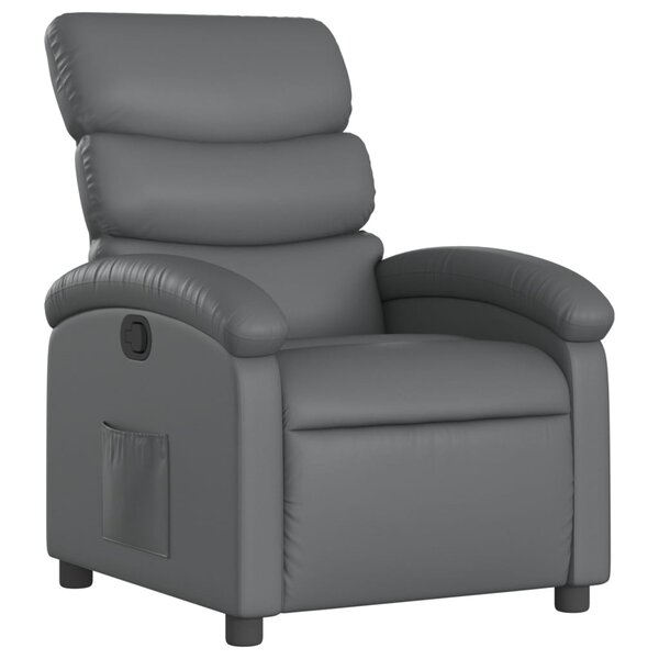 vidaXL Fauteuil inclinable gris similicuir