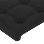 vidaXL Tête de lit avec oreilles Noir 163x23x78/88 cm Similicuir