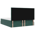 vidaXL Cadre de lit ottoman avec matelas vert foncé 200x200 cm velours