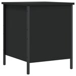 vidaXL Banc de rangement noir 40x42 5x50 cm bois d'ingénierie