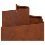 vidaXL Cache-pot de jardin Marron 60 x 60 x 50 cm Acier patiné
