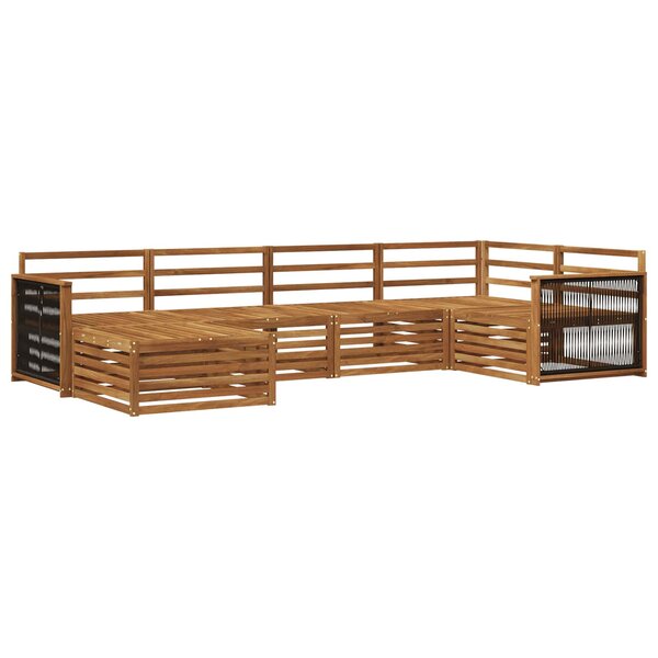 vidaXL Ensemble de canapés d'extérieur 6 pc Naturel