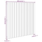 vidaXL Tête de lit murale Noir 108x3x110 cm Bois massif de pin