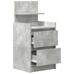 vidaXL Tables de chevet avec 2 tiroirs 2 Pièces gris béton 38x34x80 cm