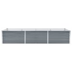 vidaXL Lit surélevé de jardin Acier galvanisé 240x80x45 cm Gris