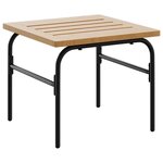 vidaXL Tables basses gigognes de jardin 2 Pièces marron et noir acier