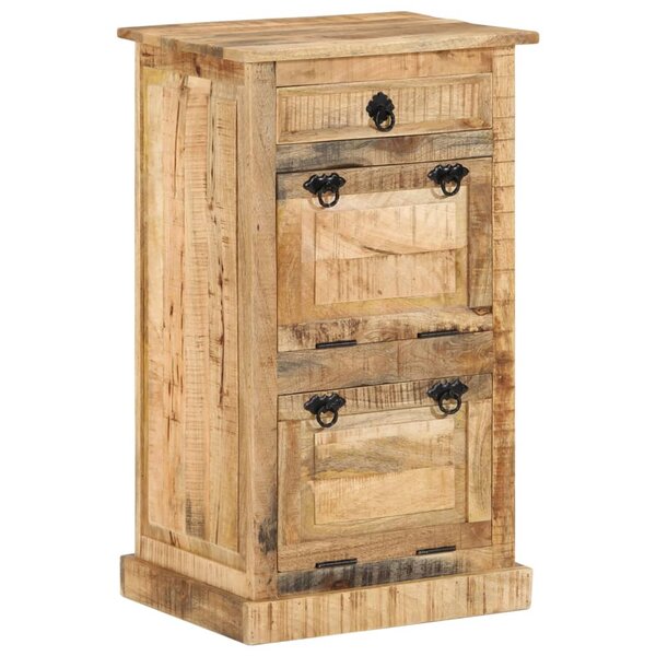 vidaXL Armoire à chaussures 4 niveaux avec tiroir Bois manguier brut