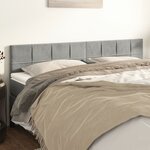 vidaXL Têtes de lit 2 Pièces Gris clair 100x5x78/88 cm Velours