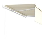 vidaXL Auvent automatique rétractable avec store 4x3 m Crème