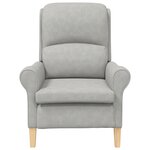 vidaXL Fauteuil gris clair 52 cm en microfibre