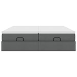 VidaXL Cadre de lit ottoman avec matelas gris foncé 200x200cm tissu