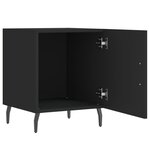 vidaXL Tables de chevet 2 Pièces noir 40x40x50 cm bois d’ingénierie